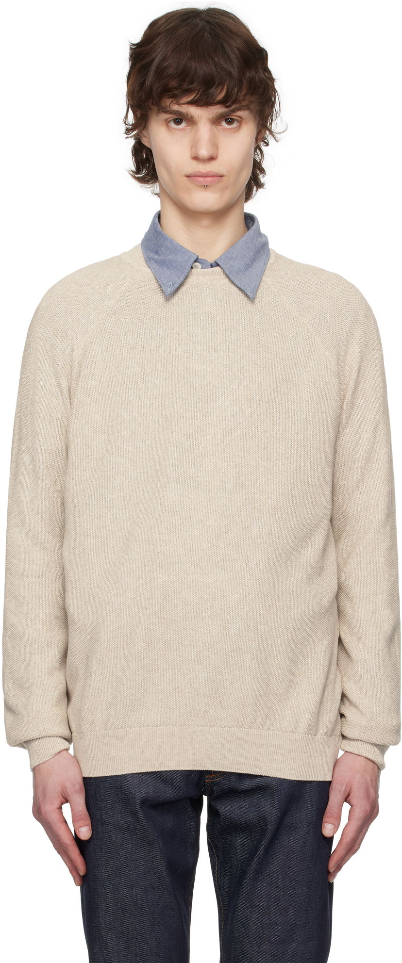 Villapaita A.P.C. A.P.C. Florian Knit Sweater Beige | VIAJC-H23406