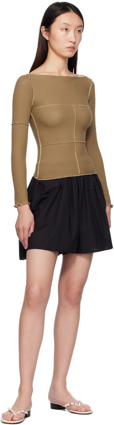 T-paita Baserange Baserange Cinder Long Sleeve T-Shirt Ruskea | TOCL-RB-SU25, 3