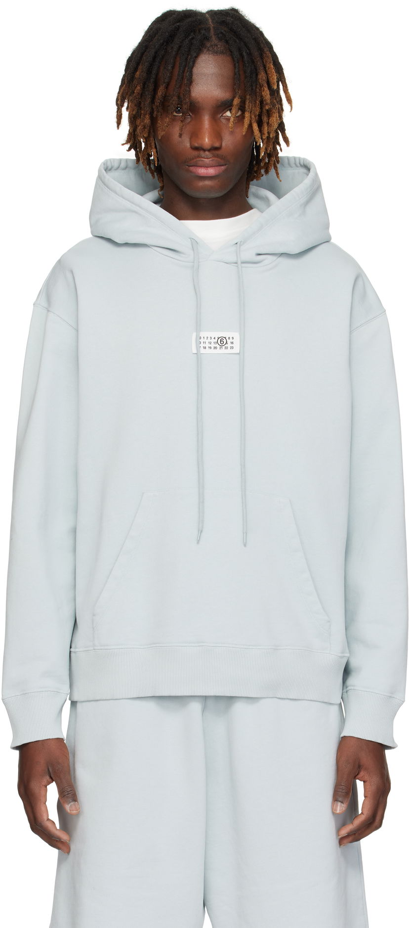 Huppari Maison Margiela MM6 Maison Margiela Unbrushed Cotton Hoodie Sininen | SH0GU0018 M25012