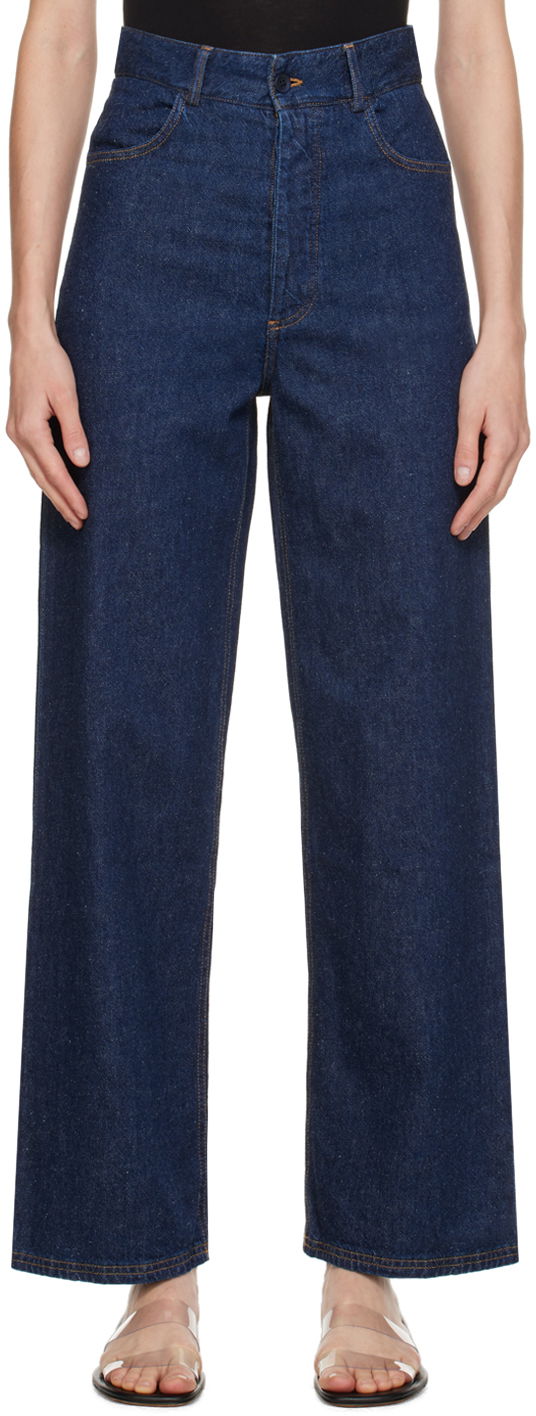 Jeans Baserange High-Waisted Wide Leg Jeans Tummansininen | TRNA-CO-SP24