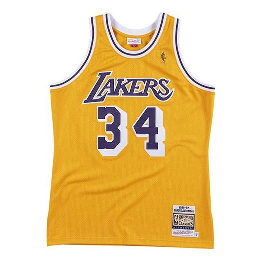 Jersey Mitchell & Ness Mitchell & Ness NBA Los Angeles Lakers Shaquille ONeal  #34 Basketball Jersey Keltainen | AJY4AC18066-LALLTGD96SON