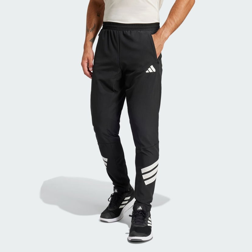 Verryttelyhousut adidas Performance Woven Joggers With Stripes Musta | JC5230