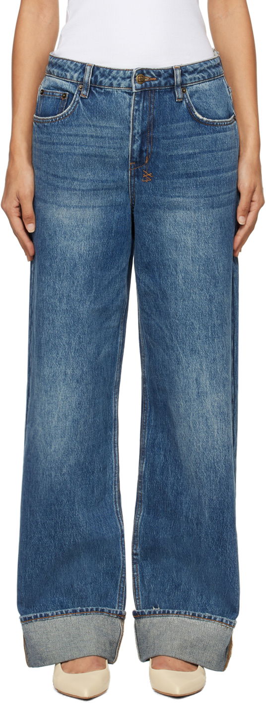 Jeans Ksubi Low Rider Cuffed Aged Jeans Sininen | WFA24DJ006
