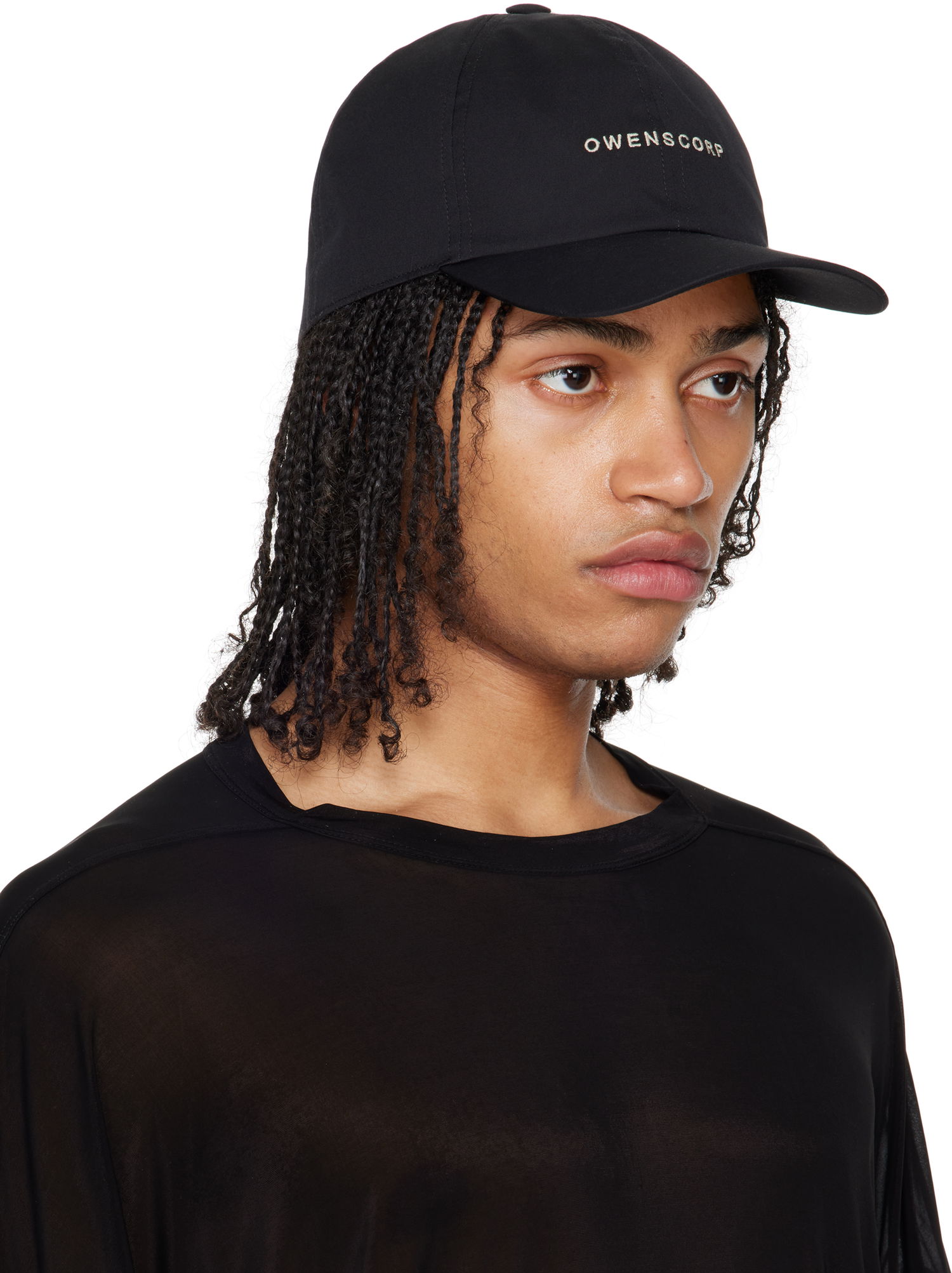 Korkki Rick Owens Rick Owens Hollywood Baseball Cap Musta | RA01E0600 TEEM7, 1