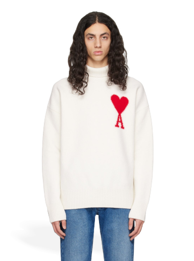 Villapaita AMI Turtleneck Valkoinen | BFUKS402.018