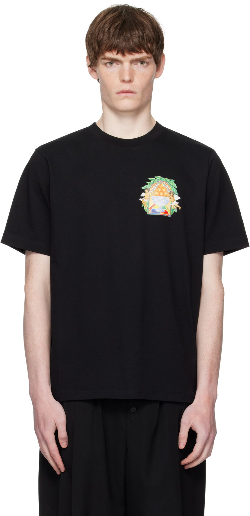 T-paita Casablanca Casablanca Triomphe D'Orange Graphic T-Shirt Musta | MPF25-JTS-001-24-EX-FLANNELS