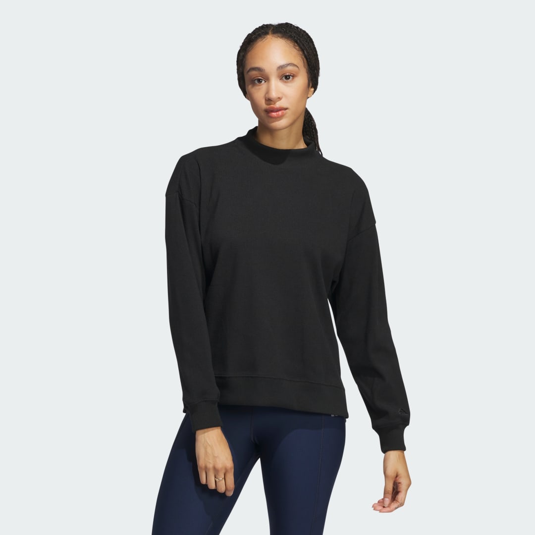 Villapaita adidas Performance Go-to Mock Sweatshirt Musta | IX3680, 0
