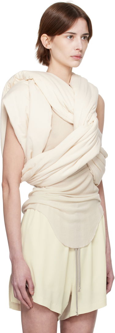 Tankkitoppi Rick Owens Rick Owens Hollywood Triple Donut Top Beige | RP01E7432 JNC, 1