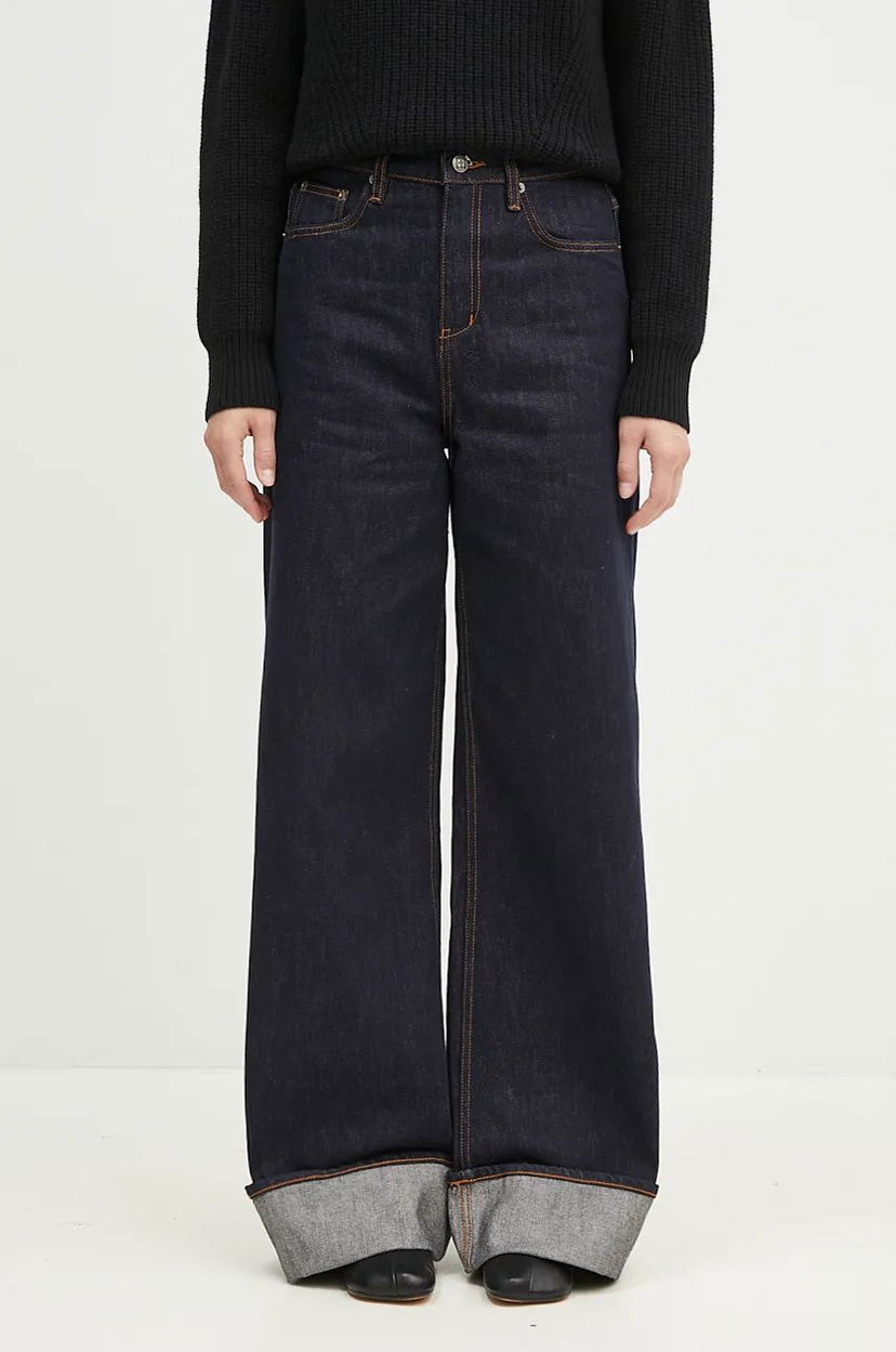 Jeans Ksubi High Waist Cuff Jeans Sininen | WFA24DJ016