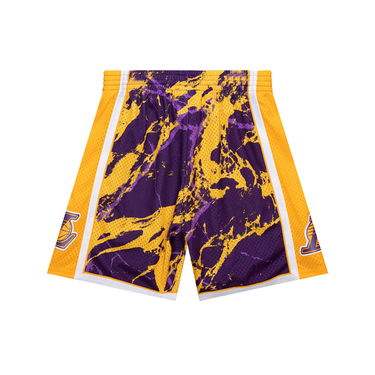 Shortsit Mitchell & Ness NBA Los Angeles Lakers Team Marble Swingman Shorts Violetti | PFSW1279-LAL09PPPPTPR, 2