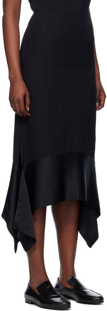 Hame TOTEME Asymmetrical Maxi Skirt Musta | 241-WRB1016-FB0020, 1