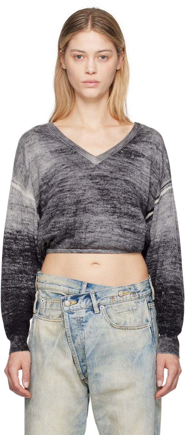 Villapaita R13 R13 Gathered Hem Cropped Sweater Harmaa | R13WY227-Y158B