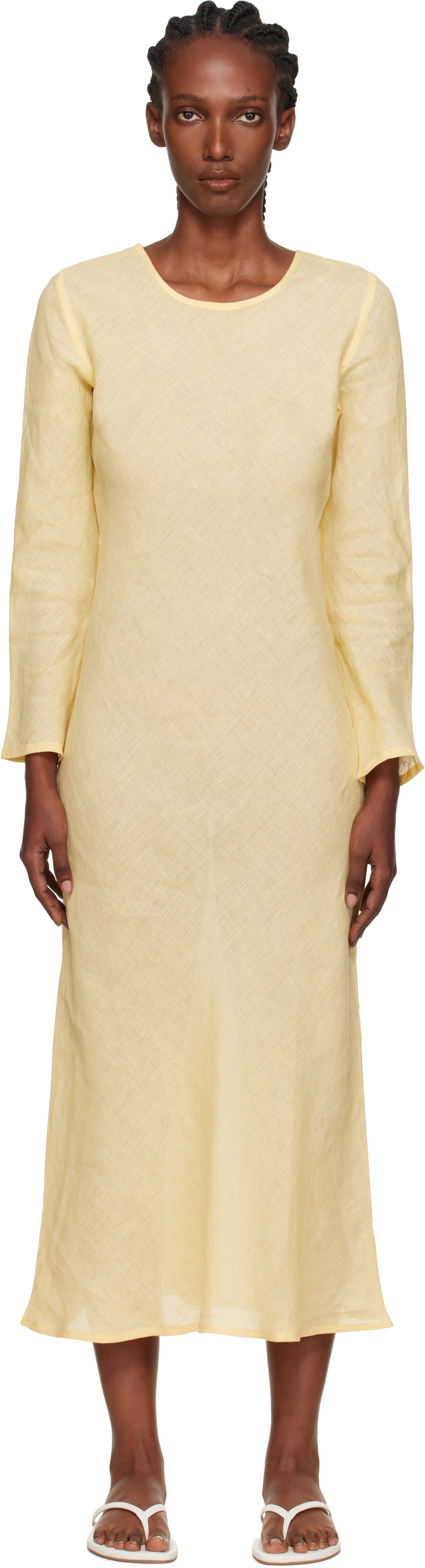 Mekko Baserange Baserange Dydine Long Sleeve Maxi Dress Keltainen | DRDYL-FL-AU25, 0