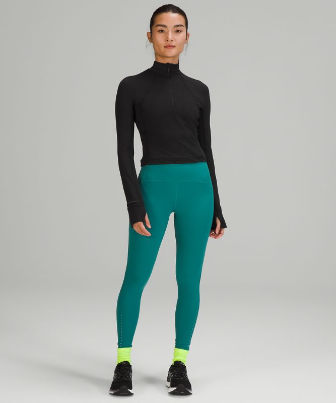 Huppari lululemon It's Rulu Cropped Half-Zip Running Top Musta | prod10641685, 1