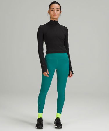 Huppari lululemon It's Rulu Cropped Half-Zip Running Top Musta | prod10641685, 1