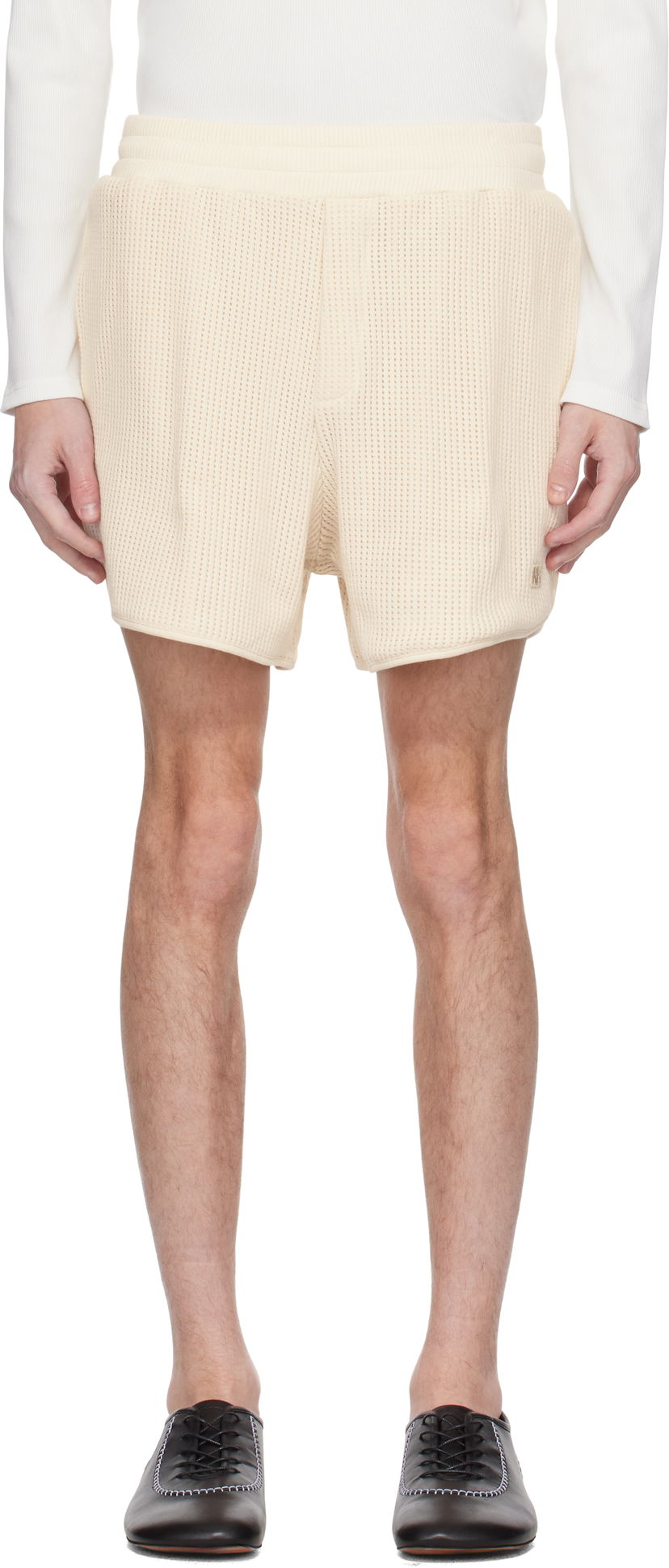 Shortsit Wales Bonner Wales Bonner Song Jersey Shorts Beige | US25JE16-CO04-100 COTTON MESH