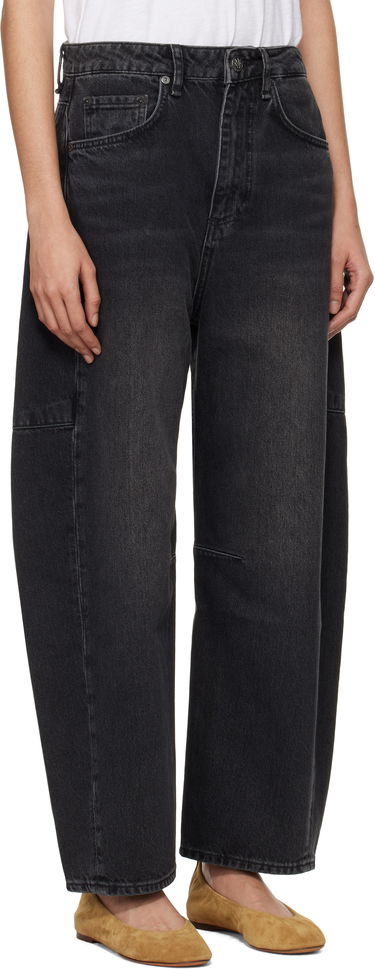 Jeans rag & bone rag & bone 'The Charlie' High-Rise Barrel Jeans Musta | WDD24F2994ACBS, 1