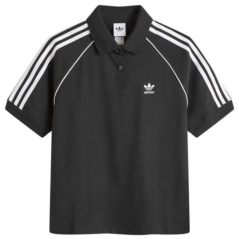 Poolopaita adidas Originals Women's SST Adicolor Short Sleeve Polo Shirt, Size X-Small Musta | JX7802