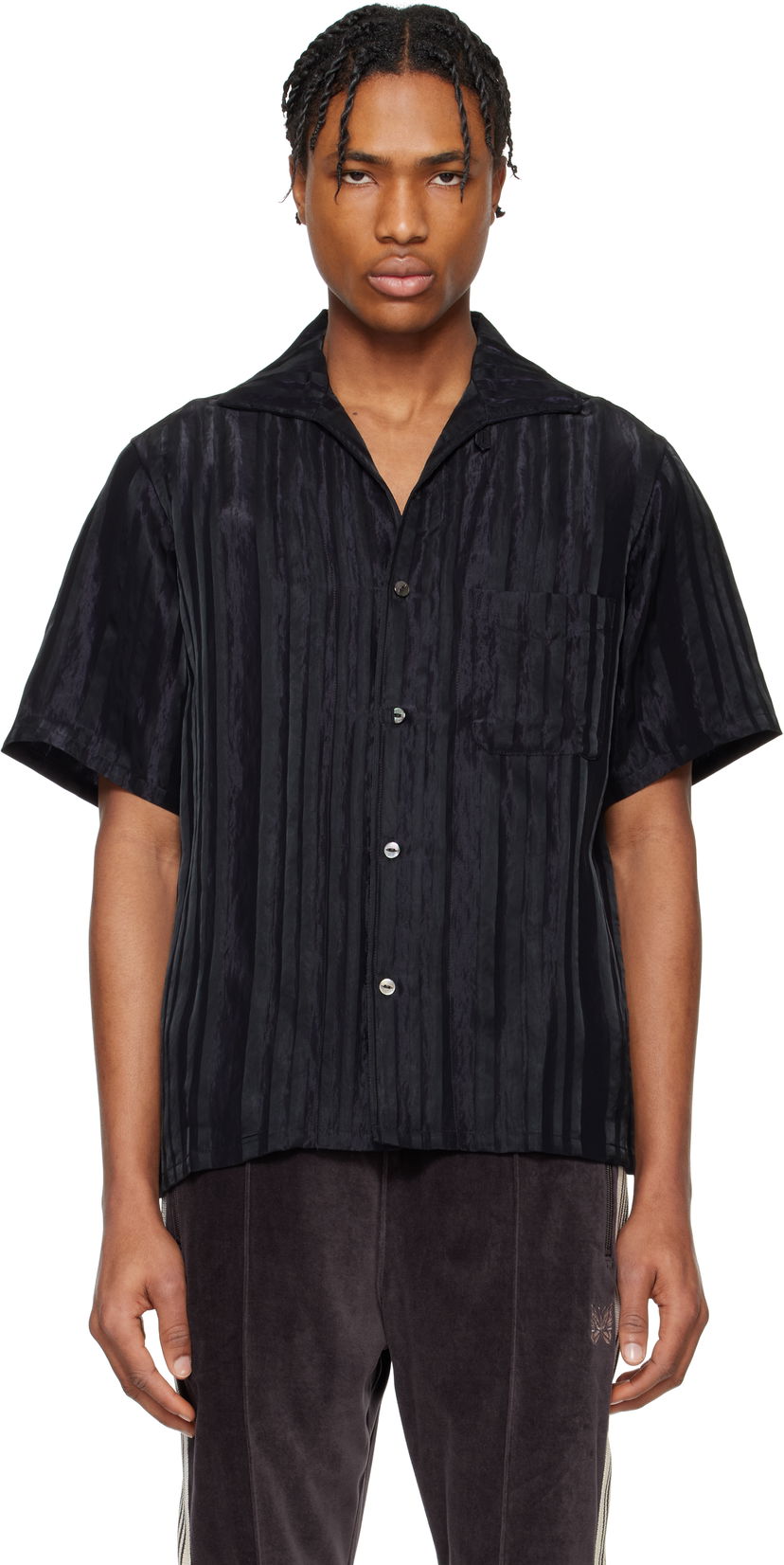 Paita Needles NEEDLES Italian Collar Shirt Musta | QV126
