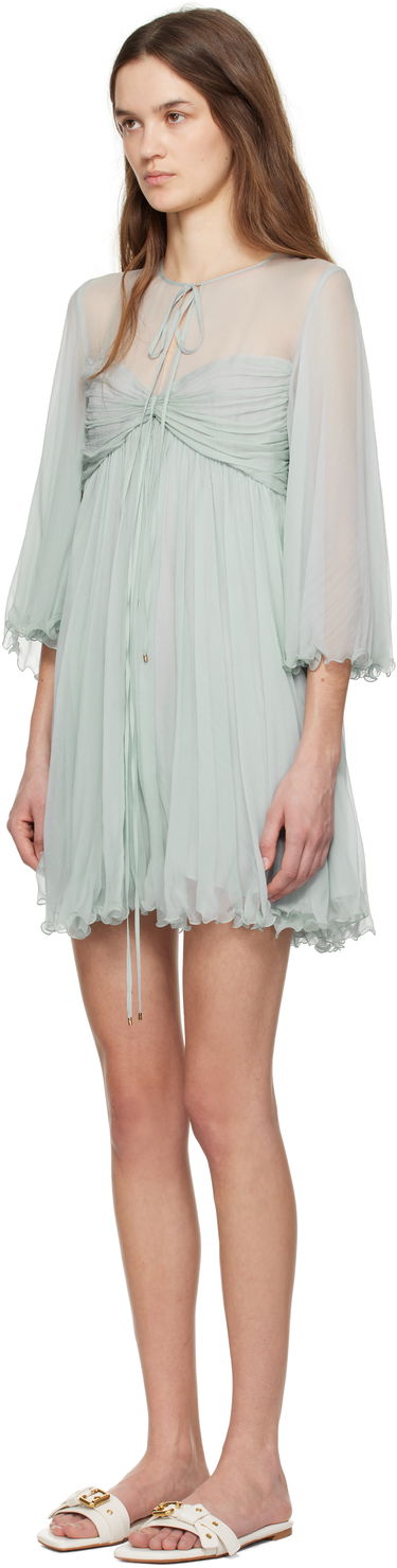 Mekko CHLOÉ Chloé Pleated Mini Dress Vihreä | CH25SRO27116, 3