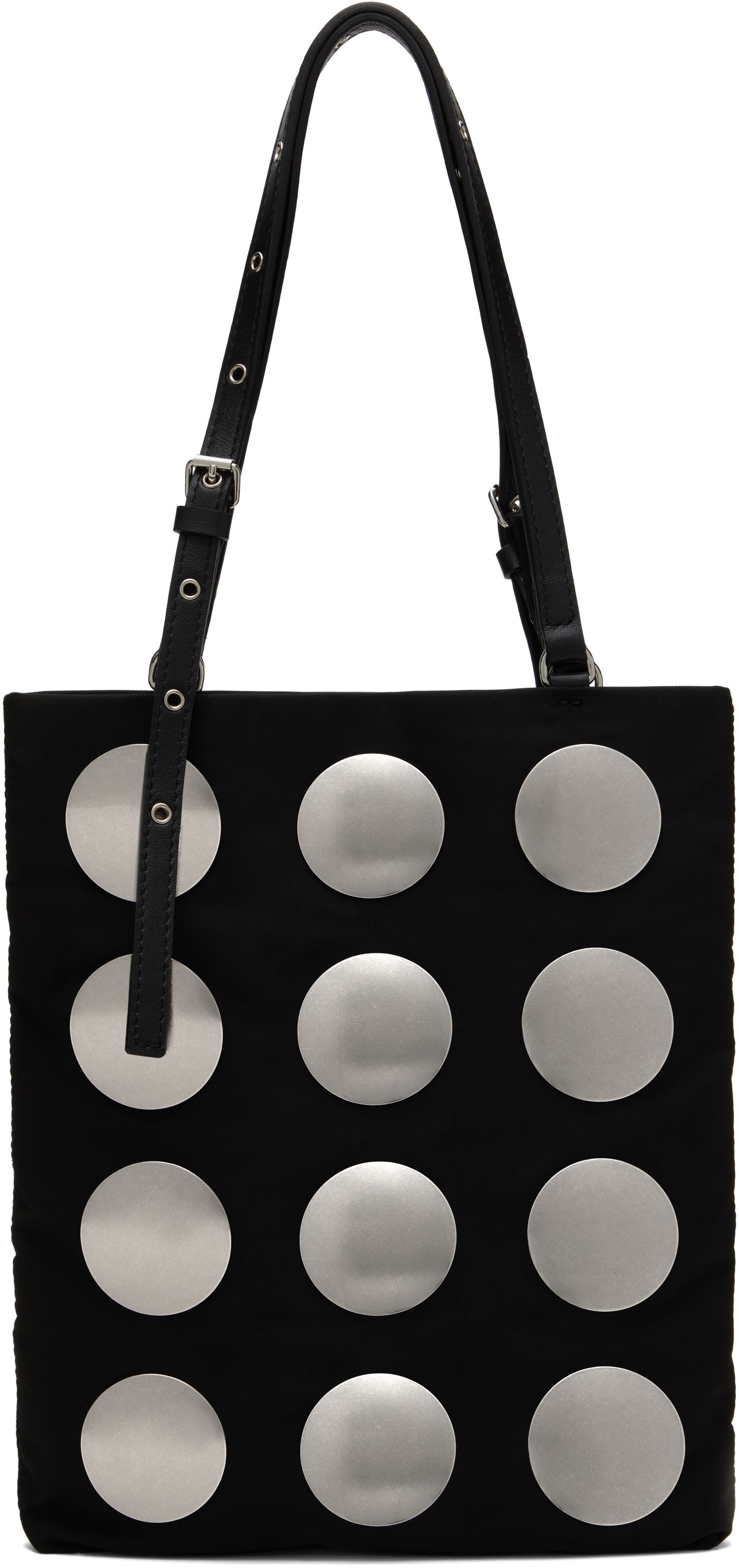 Kangaskassi We11done We11done Round Studded Mini Tote Musta | WD-AB0-25-476-U-BK, 0