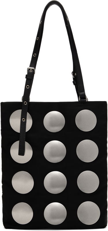 Kangaskassi We11done We11done Round Studded Mini Tote Musta | WD-AB0-25-476-U-BK, 0