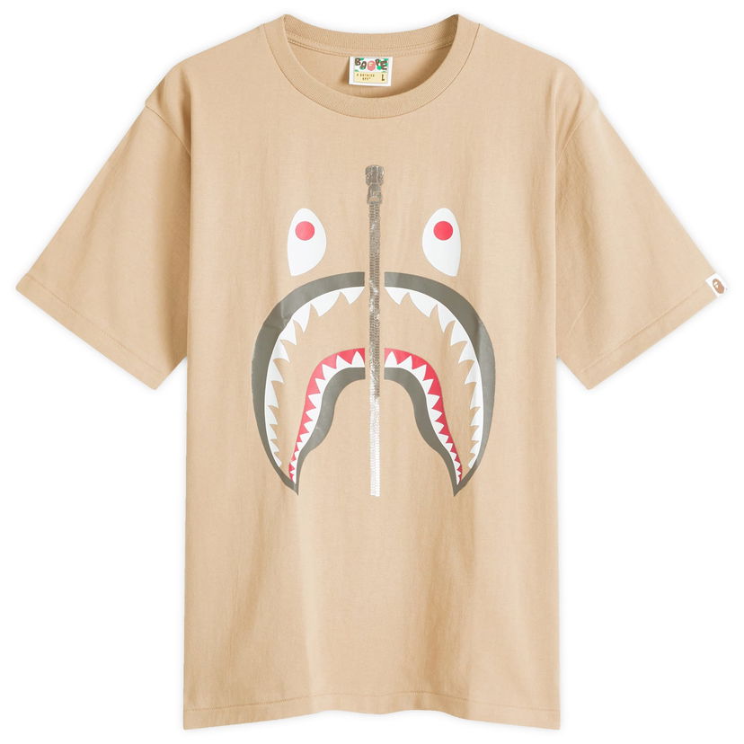 T-paita BAPE Classic Shark Graphic T-Shirt Beige | 001TEK801003M-BEI