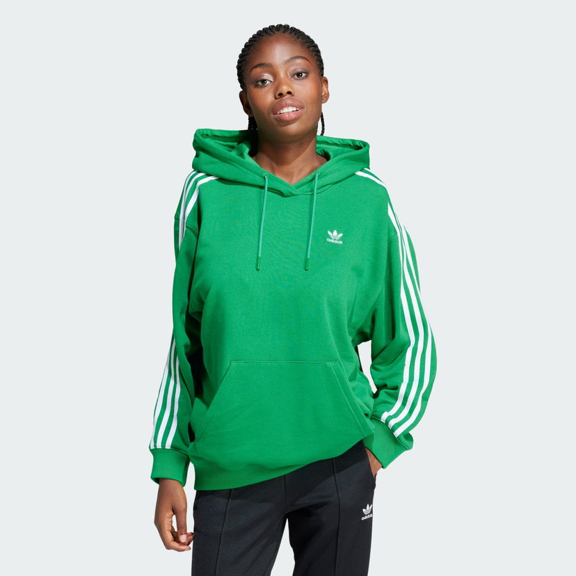 Huppari adidas Originals Adicolor 3-Stripes Oversized Vihreä | IN8398