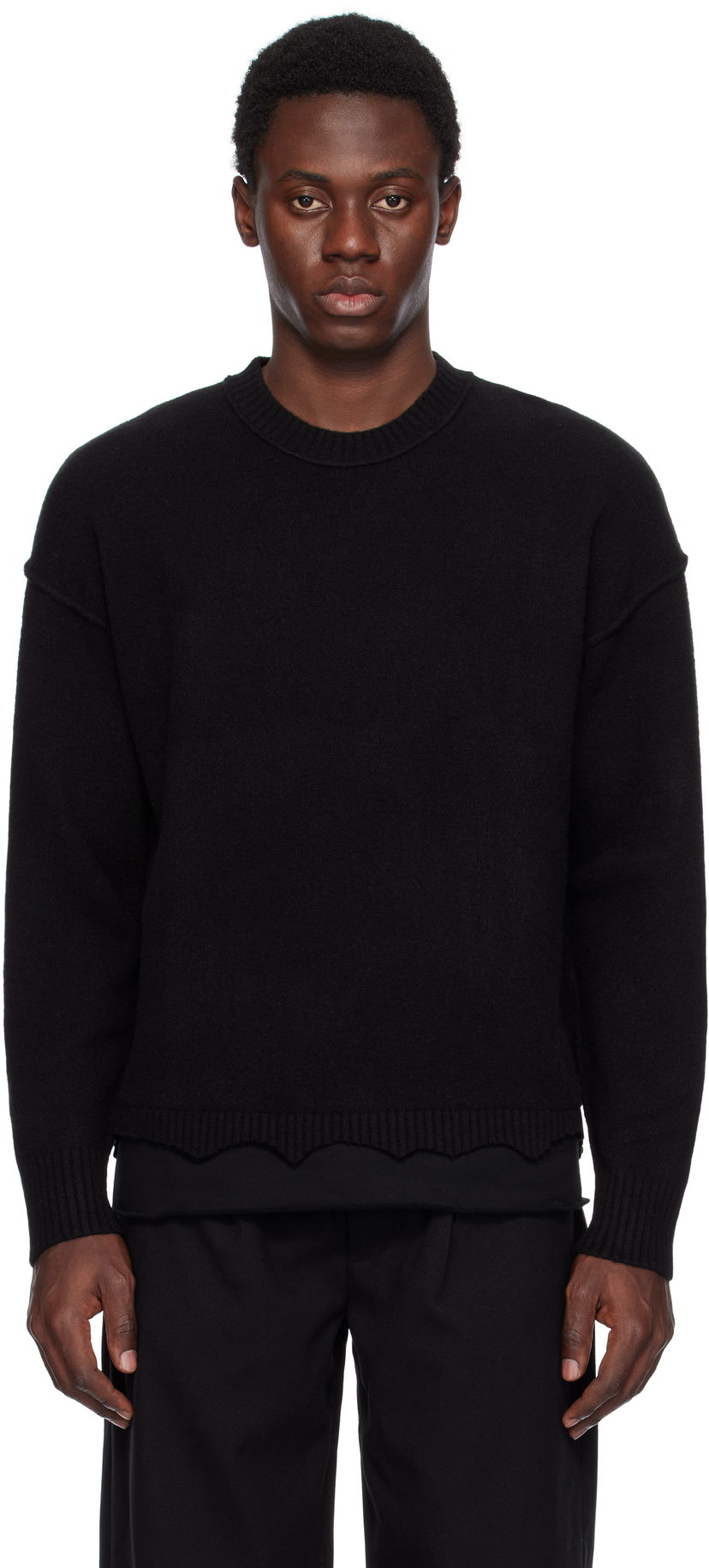 Villapaita izzue Izzue Layered Sweater Musta | IZXKNN4123W4NCCX