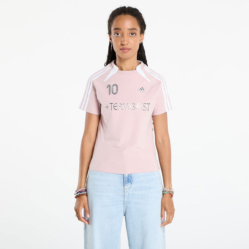 T-paita adidas Originals Adilenium Season 4 Teamgeist Slim T-Shirt Vaaleanpunainen | KE9811