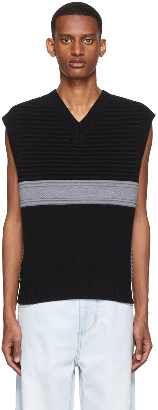 Villapaita Eytys Sleeveless Ribbed Knit Vest Musta | A048002