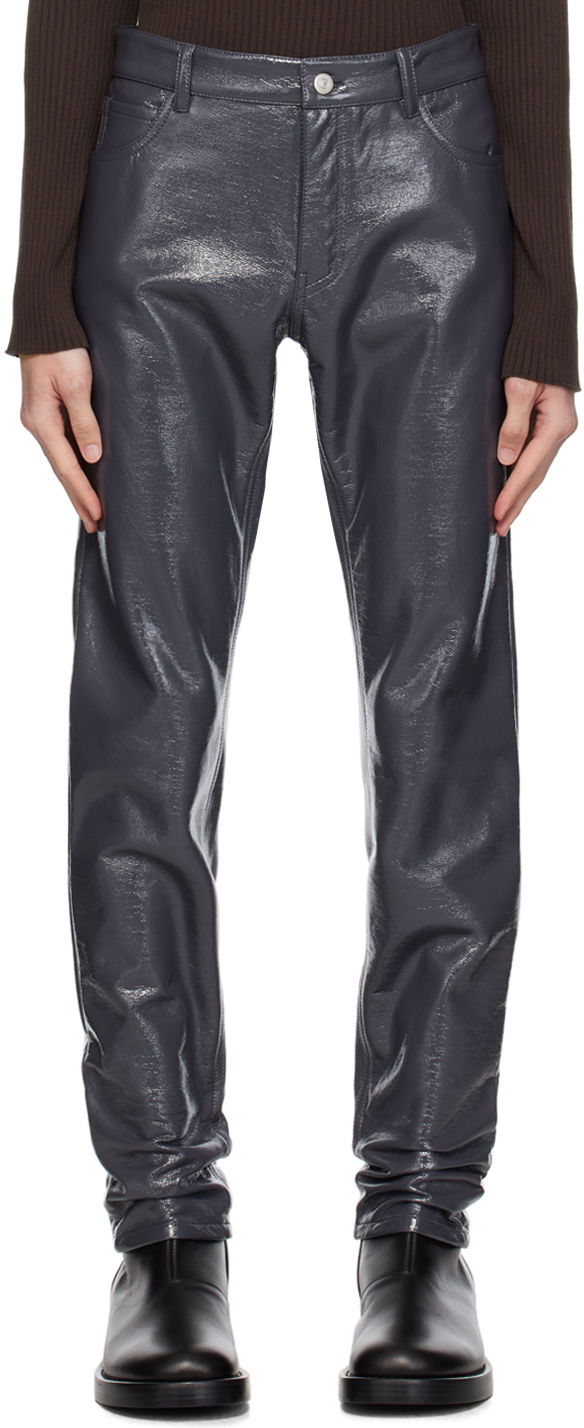 Jeans Courrèges Crinkled Slim-Fit Trousers Harmaa | 123CPA022VY0014