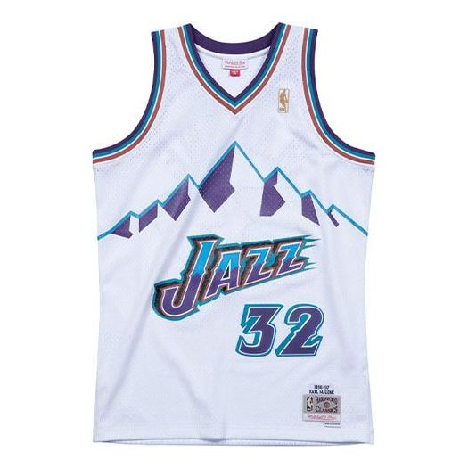 Jersey Mitchell & Ness Mitchell & Ness Utah Jazz Karl Malone Swingman Jersey Valkoinen | SMJYAC18056-UJAWHIT96KMA