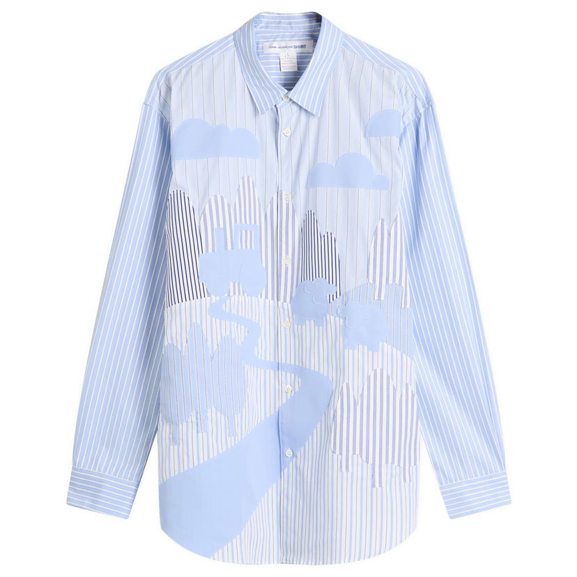 Paita Comme des Garçons SHIRT YD Stripe Shirt Sininen | FP-B048-051-1