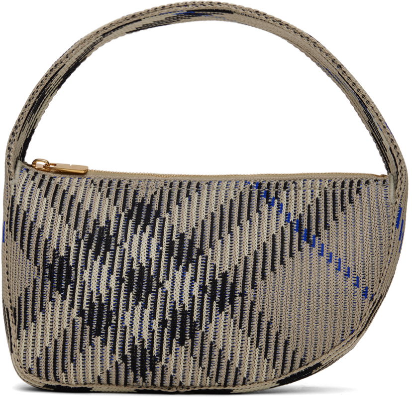Vaatteet Burberry Off-White Check Mini Knitted Bag Harmaa | 8095374