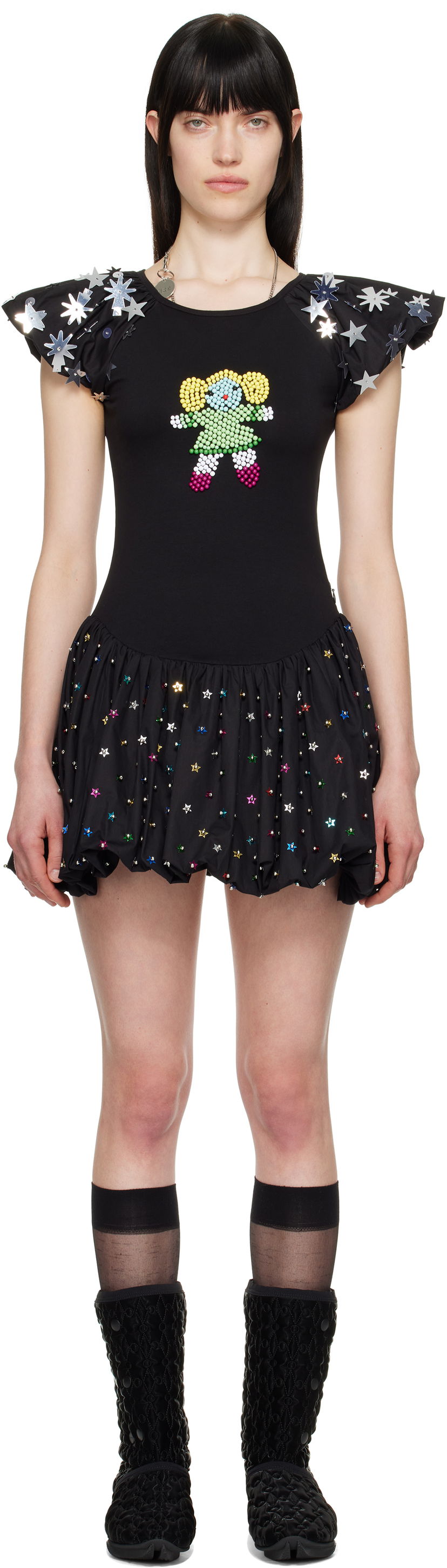 Mekko Chopova Lowena Chopova Lowena Angelica Embellished Minidress Musta | 1288