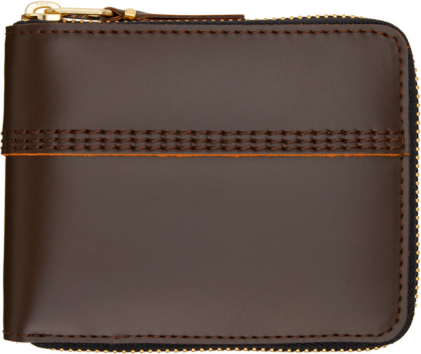Lompakko Comme des Garçons COMME des GARÇONS Triple Stitch Zip Wallet Ruskea | SA7100TS