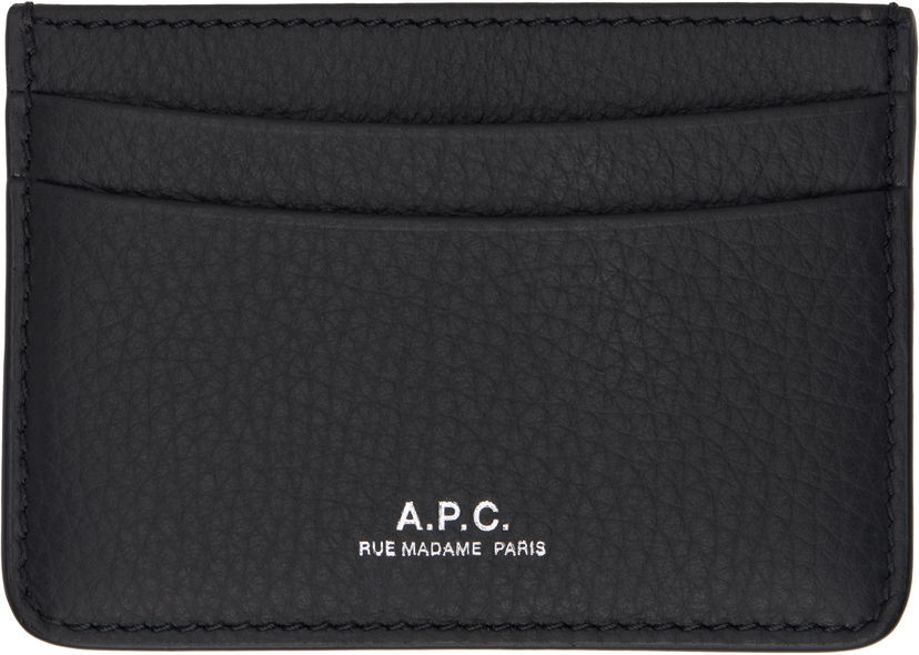 Lompakko A.P.C. A.P.C. André Leather Card Holder Musta | PXCBC-H63028