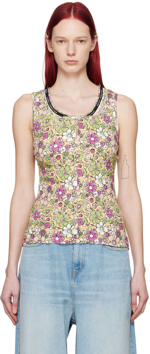 Tankkitoppi Martine Rose Floral Tank Top Vihreä | MRSS24-634B