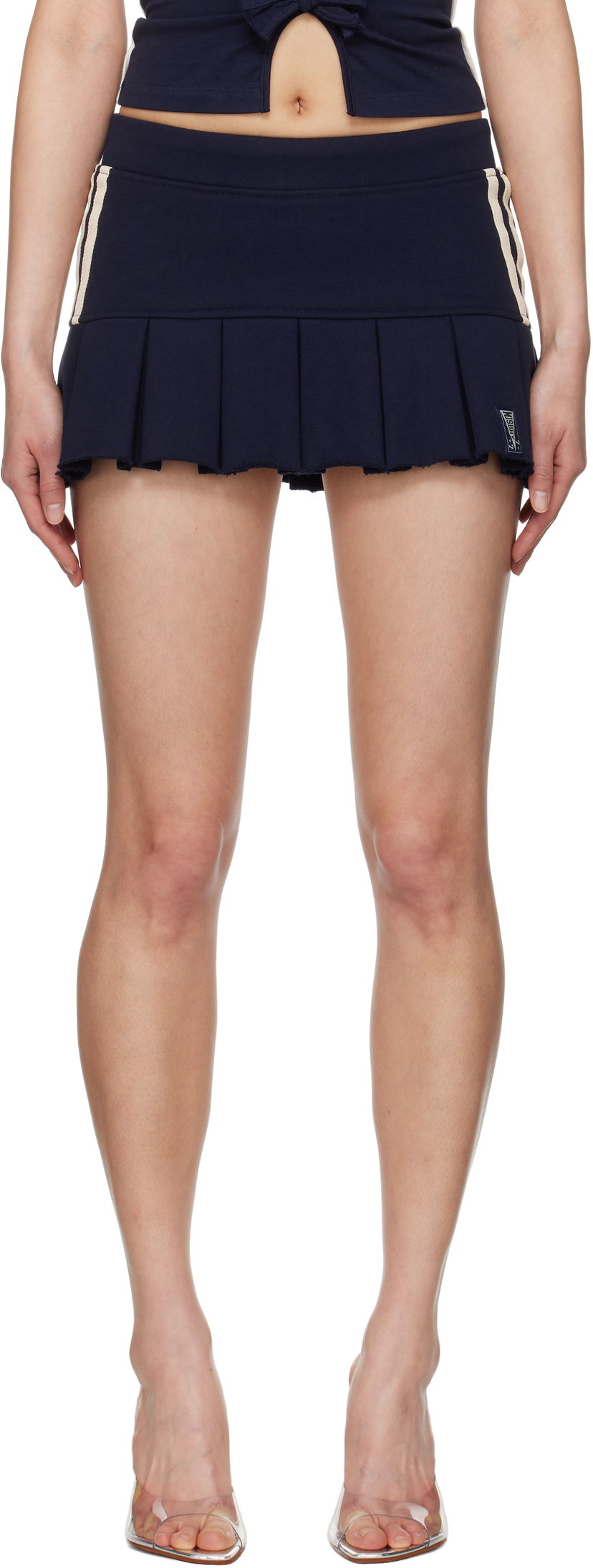 Hame MISBHV MISBHV Varsity Pleated Miniskirt Tummansininen | 250W858