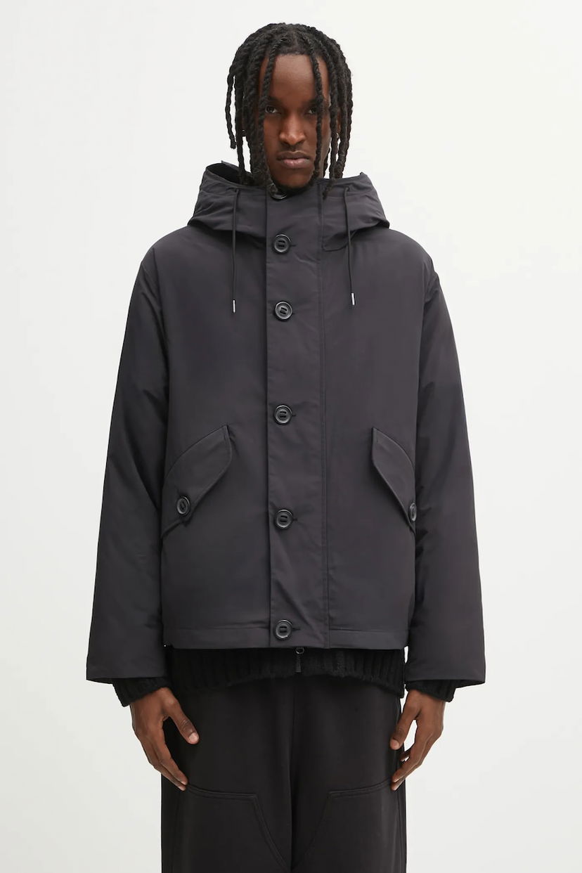 Puffer takki C.P. Company Hooded Down Winter Jacket Musta | 19CMOW197A110419A