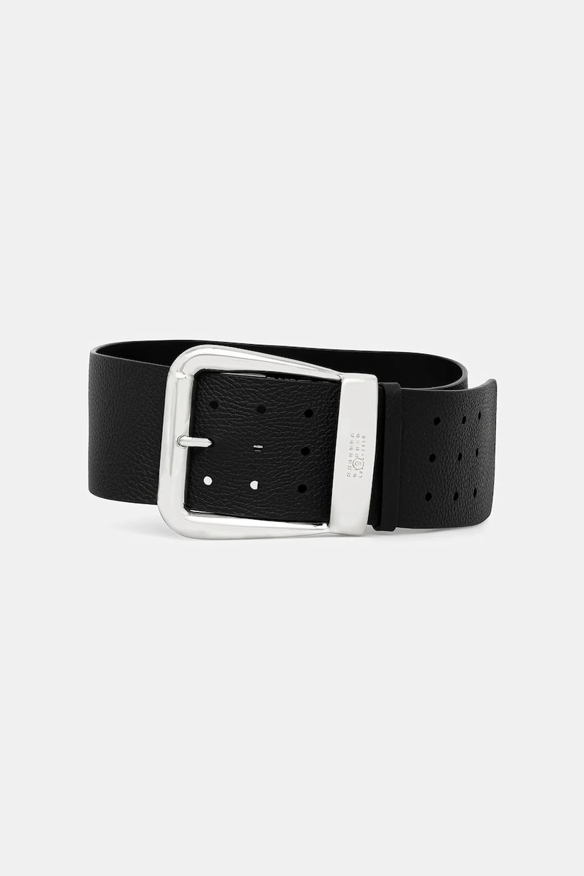 Vyöt Maison Margiela MM6 Maison Margiela Leather Belt Musta | SA5TP0016.P8326.T8013