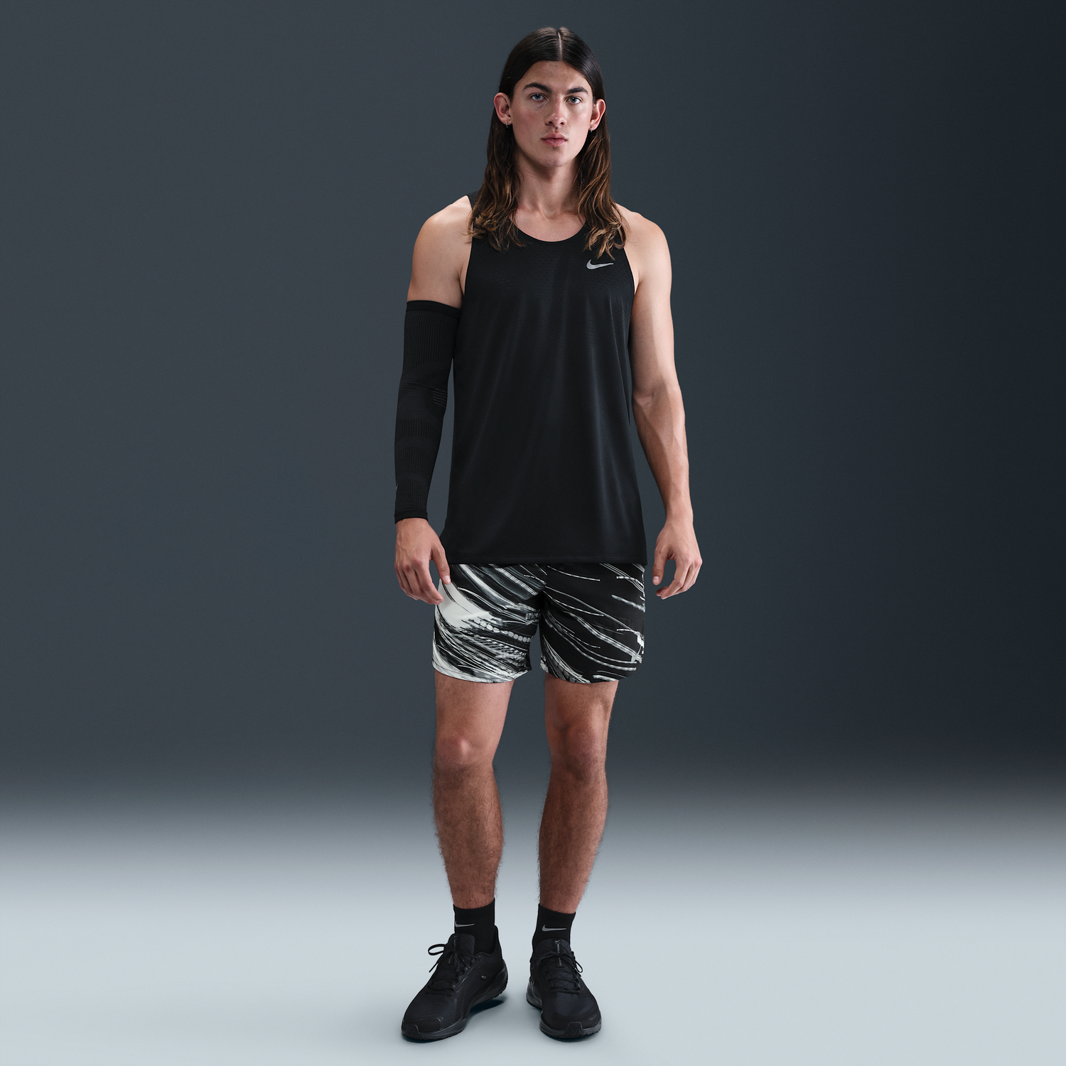 Shortsit Nike 7" Dri-FIT Stride Running Shorts with Liner Musta | IB7928-025, 0