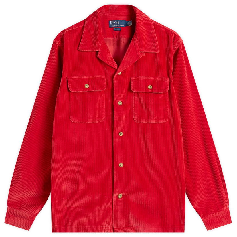 Paita Polo by Ralph Lauren Ralph Lauren Corduroy Overshirt, Size Large Punainen | 710981753004-Red