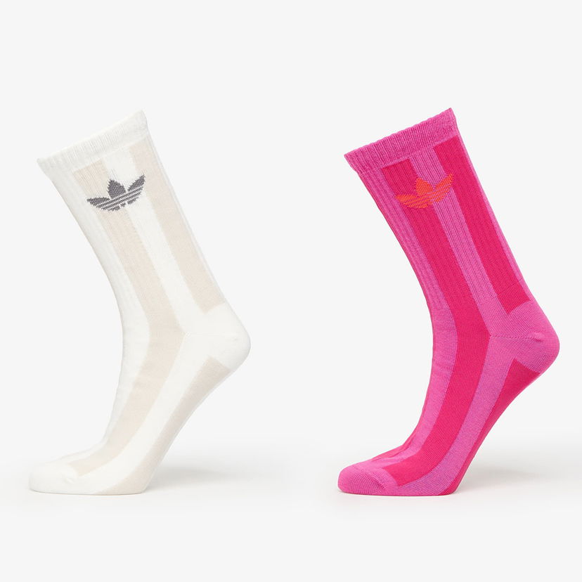 Sukat adidas Originals Adidas Striped Crew Socks 2-Pack Valkoinen | JW2987
