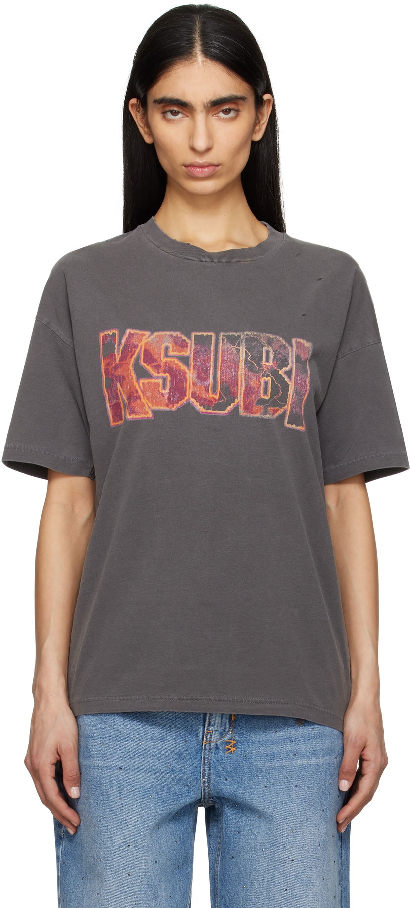T-paita Ksubi Ksubi Kickstart Oh G Short Sleeve T-Shirt Harmaa | WSP25TE003