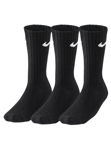 Sukat Nike Value Cotton Crew 3 pack Musta | sx4508-001