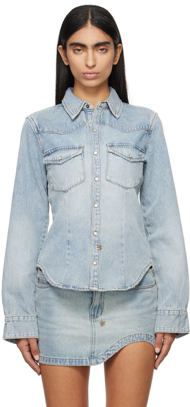 Paita Ksubi Long Sleeve Denim Shirt Sininen | WEX24SH002