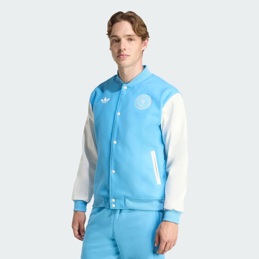 Bomber-takki adidas Originals Inter Miami CF adidas Originals Anthem Jacket Sininen | JM5160