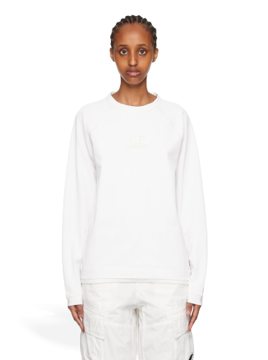 Huppari C.P. Company Embroidered Sweatshirt Valkoinen | 14CMSS305A-006523G